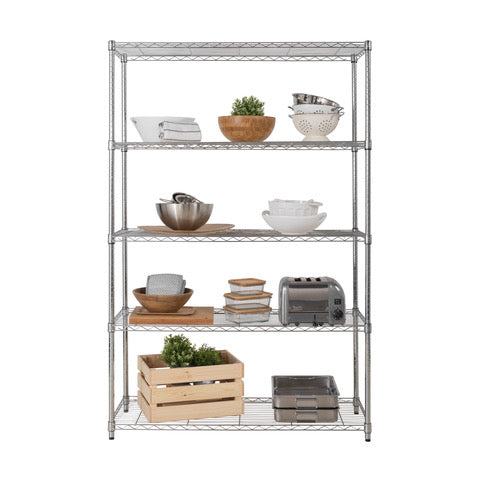 Heavy Duty Metal Chrome Wire Shelving Unit - Select Your Size