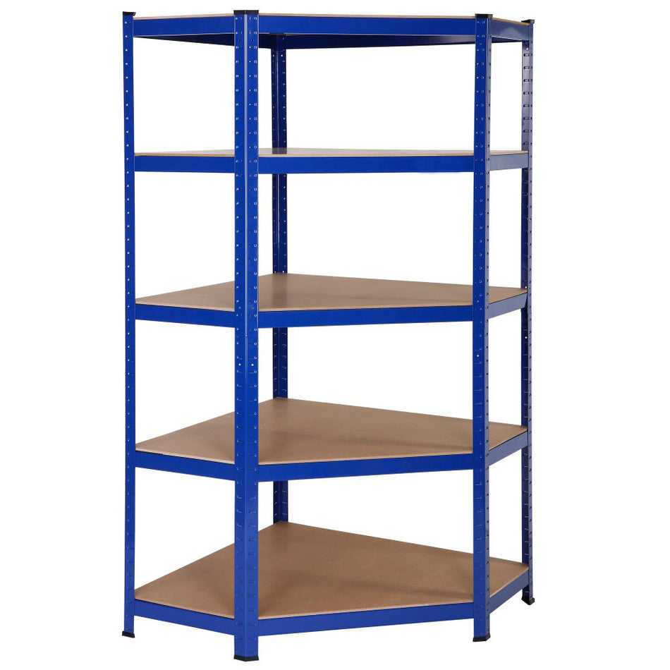 5 Bay MEGA Deal Heavy Duty Corner Steel Shelving Unit - Racking 5 Levels 1800mm H x 900mm W x 450mm D 275KG's UDL Per Shelf