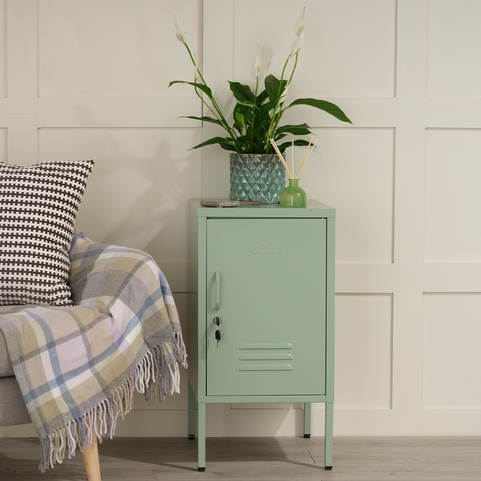 The Camden - Side Table, Storage Locker Sage