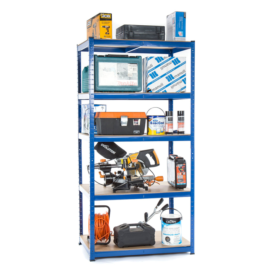 Garage Shelving Unit - Racking 5 Levels 1800mm H x 900mm W x 450mm D - 275KG's UDL Per Shelf