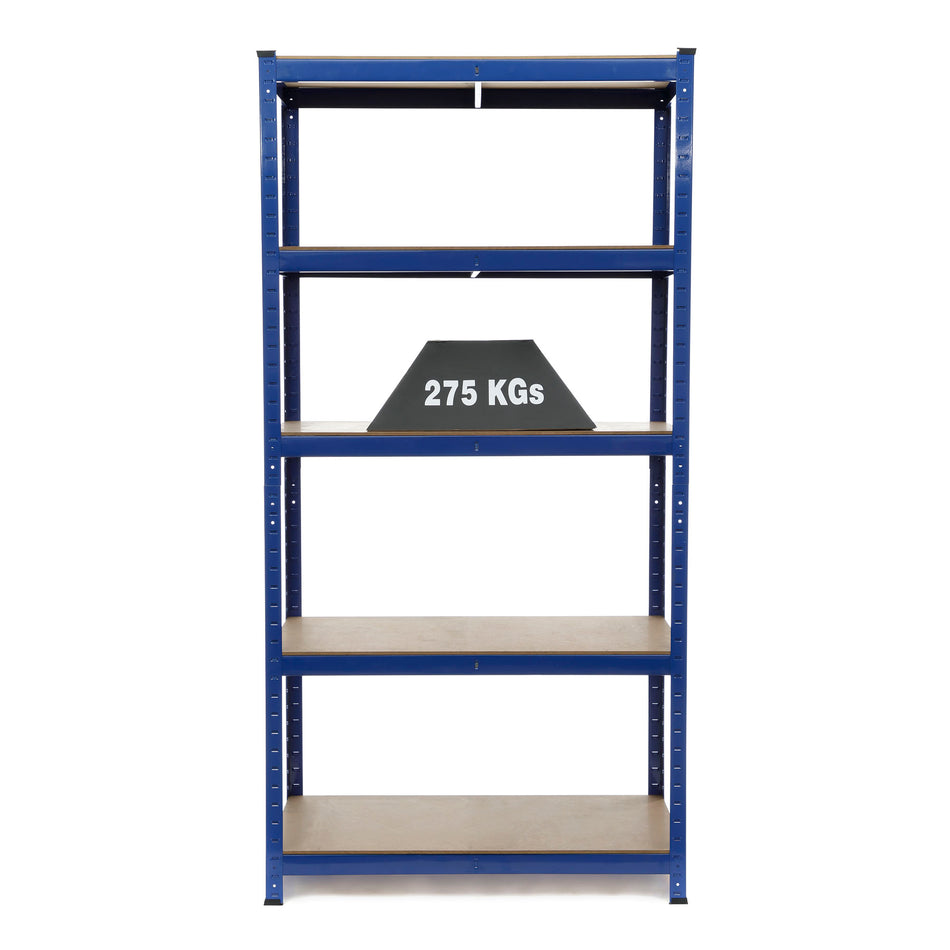 Garage Shelving Unit - Racking 5 Levels 1800mm H x 900mm W x 450mm D - 275KG's UDL Per Shelf