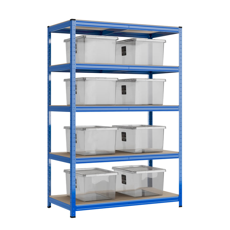Garage Shelving Unit 5 Levels 1800mm H x 1200mm W x 600mm D | 8 X Wham ...