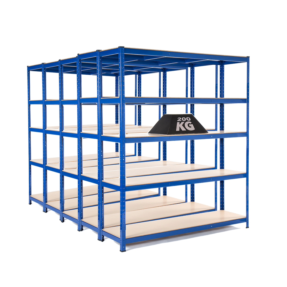 Multi Buy Deal 5 | 10 | 25 Units Available 1800mm H x 1500mm W x 450mm D - Garage Shelving Unit - Racking 5 Levels