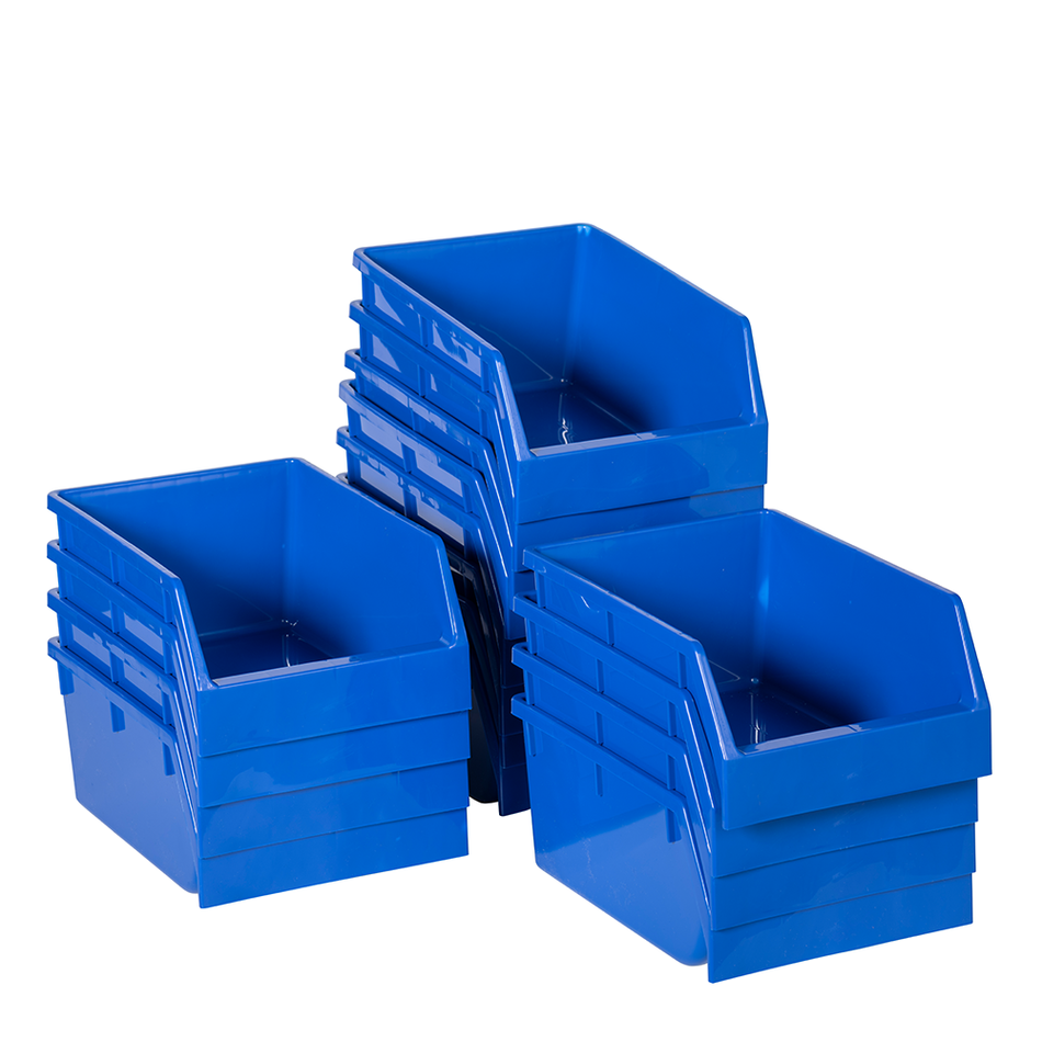 Heavy Duty Racking Blue and Orange 4 Levels 1800mm H x 1800mm W x 600mm D with 42 Picking Parts Bins