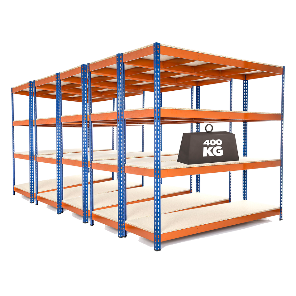 Multi Buy Deal 5 | 10 | 25 Available - 1800mm H x 1800mm W x 600mm D - Heavy Duty Industrial Shelving Unit 4 Levels