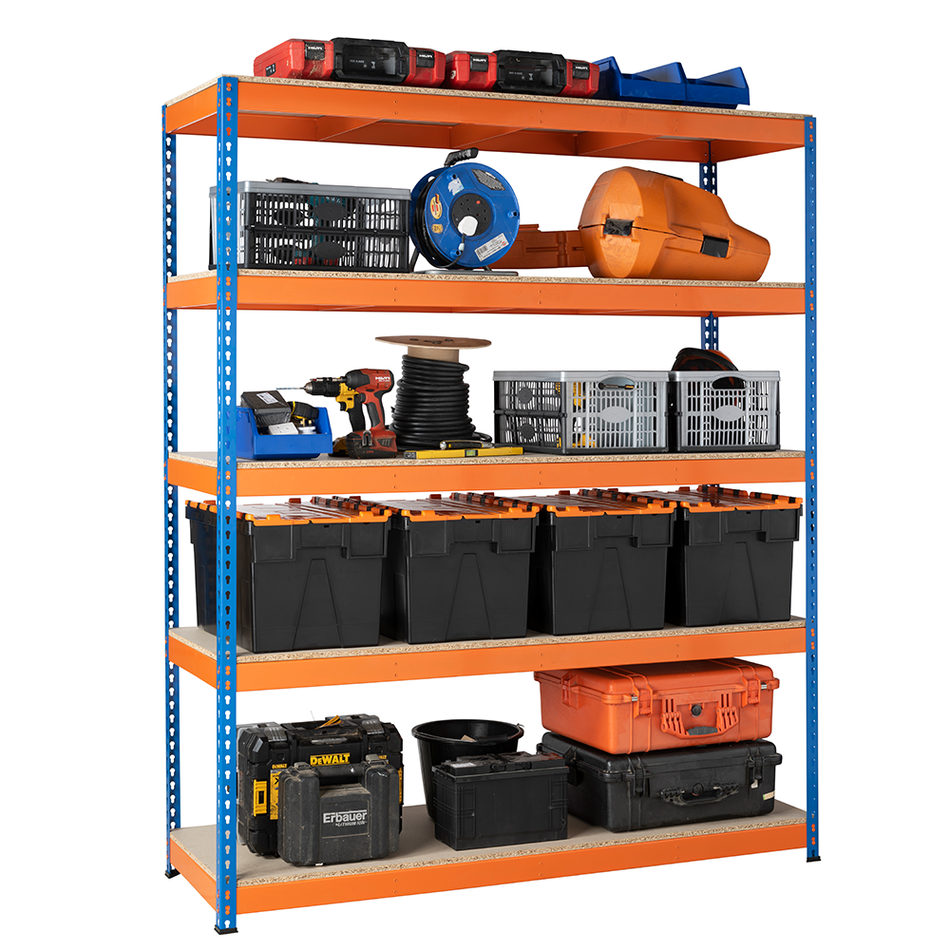 Heavy Duty Industrial Shelving Unit 4 Levels - 2200mm H x 1800mm W x 600mm D - 500KG's UDL Per Shelf