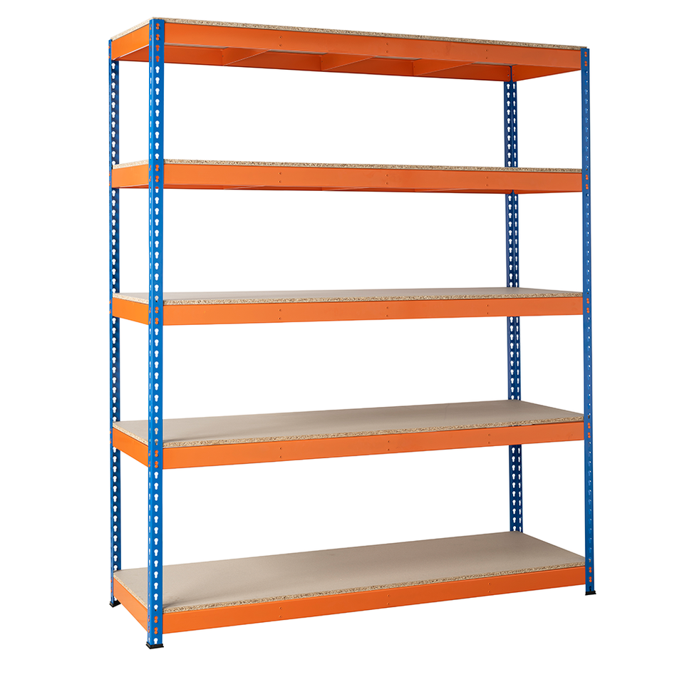 Heavy Duty Industrial Shelving Unit 4 Levels - 2200mm H x 1800mm W x 600mm D - 500KG's UDL Per Shelf