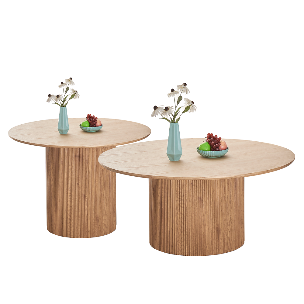 Set of Round Panelled Coffee Tables | Racking Solutions
