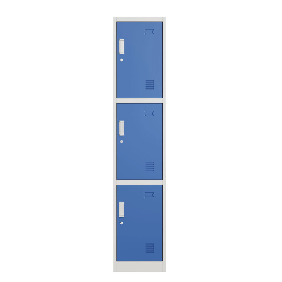 3 Door Steel Locker 1850mm H x 380mm W x 450mm D