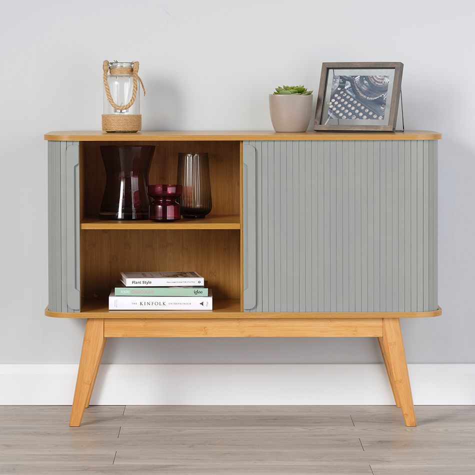 Tromsö Sideboard with Light Grey Sliding Doors