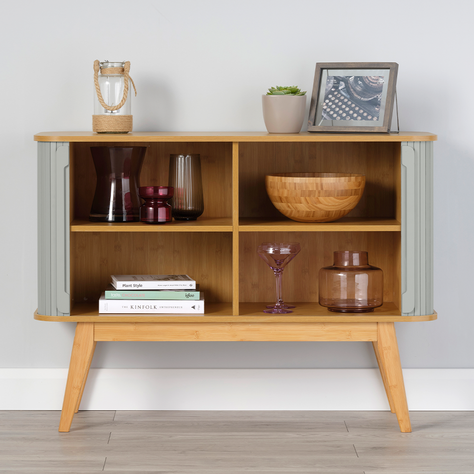 Tromsö Sideboard with Light Grey Sliding Doors