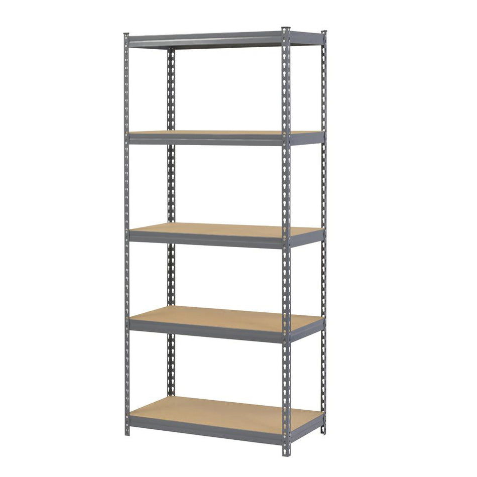 Grey Steel Garage Shelving Unit 1500mm H x 750mm W x 300mm D - 150KG's UDL Per Shelf