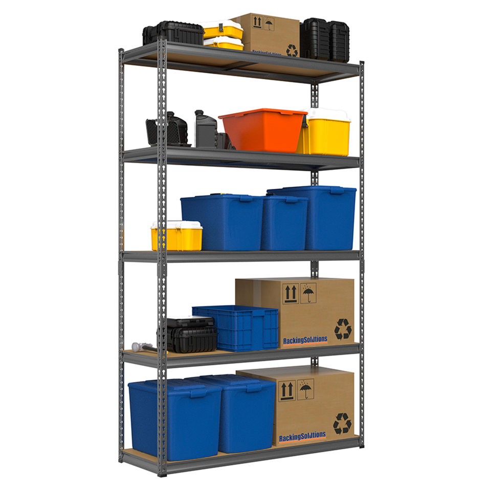 3 Bay MEGA DEAL Grey Steel Garage Shelving Unit 1800mm H x 1200mm W x 450mm D - 160KG's UDL Per Shelf