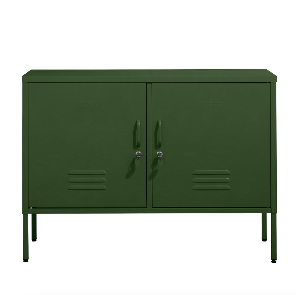 The Oxford - Side Table/TV Stand Storage Locker In Forest