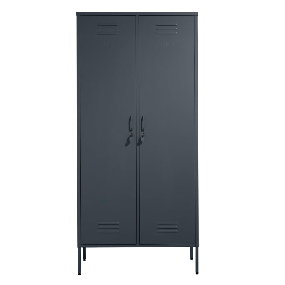 The Chelsea - Tall Double Door Storage Locker In Slate Grey