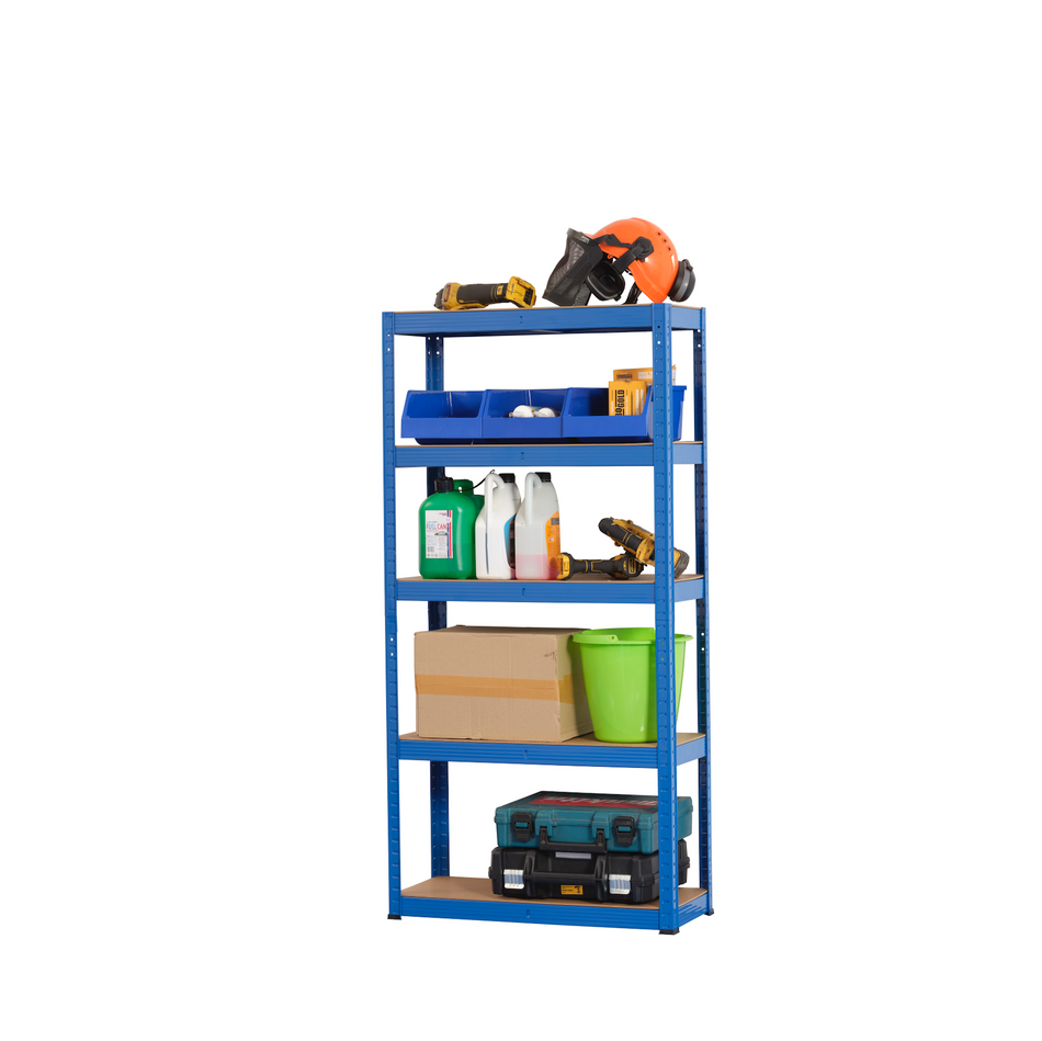 Garage Shelving Unit - Racking 5 Levels 1500mm H x 750mm W x 300mm D - 175KG's UDL Per Shelf