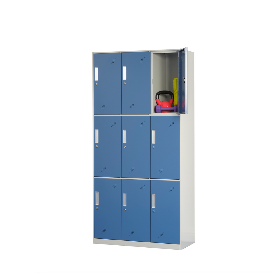 9 Door Steel Locker 1850mm H x 900mm W x 400mm D