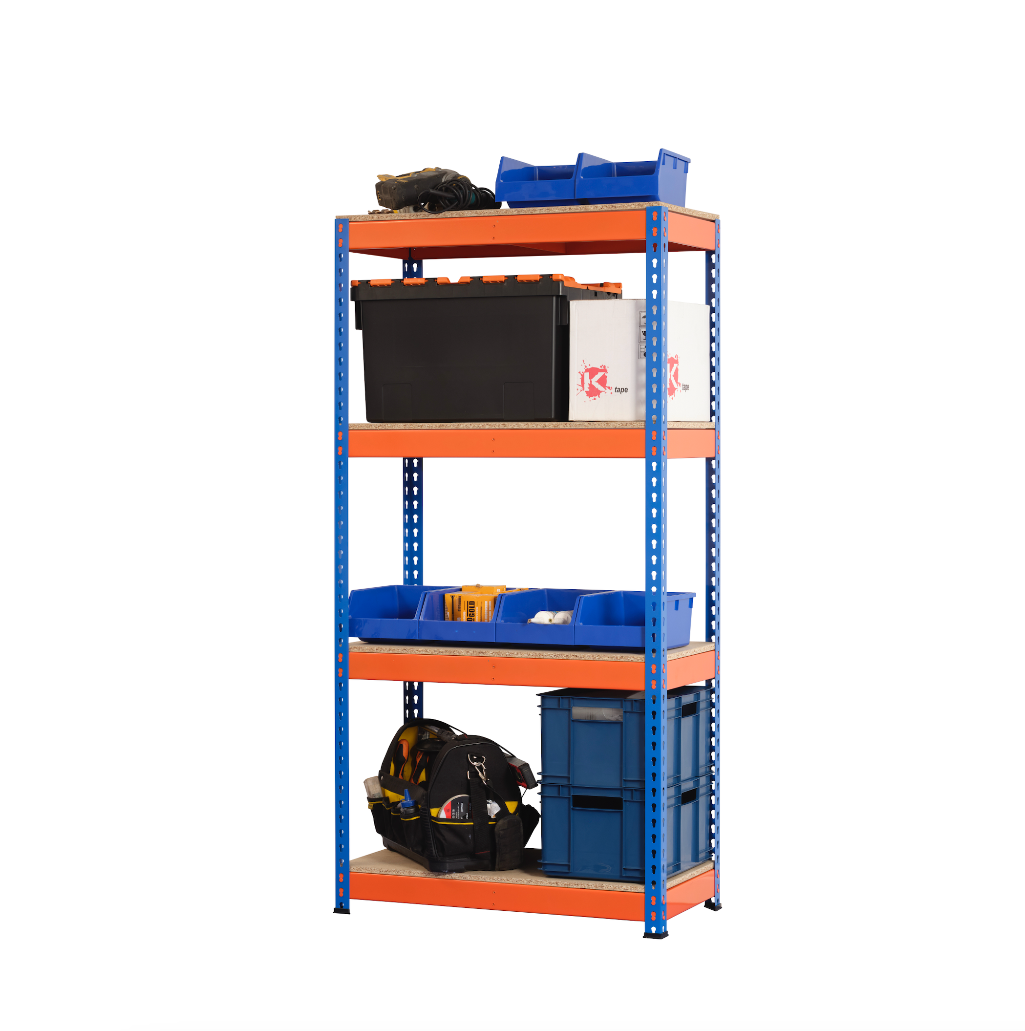 Heavy Duty Industrial Shelving Unit 4 Levels - 1800mm H x 900mm W x 60 ...