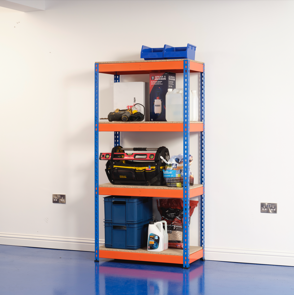 Heavy Duty Industrial Shelving Unit 4 Levels - 1800mm H x 900mm W x 600mm D - 400KG's UDL Per Shelf