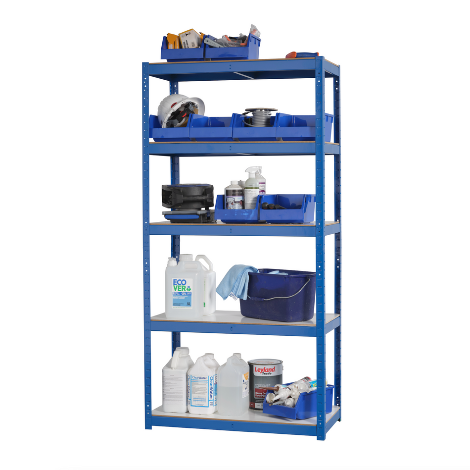 3 Bay Shelving MEGA DEAL Melamine Shelves 1800mm H x 900mm W x 600mm D - 275KG's UDL Per Shelf