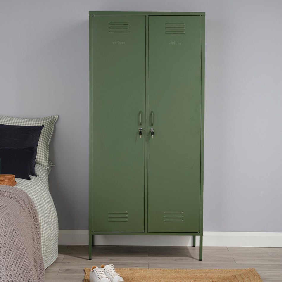 The Chelsea - Tall Double Door Storage Locker In Forest