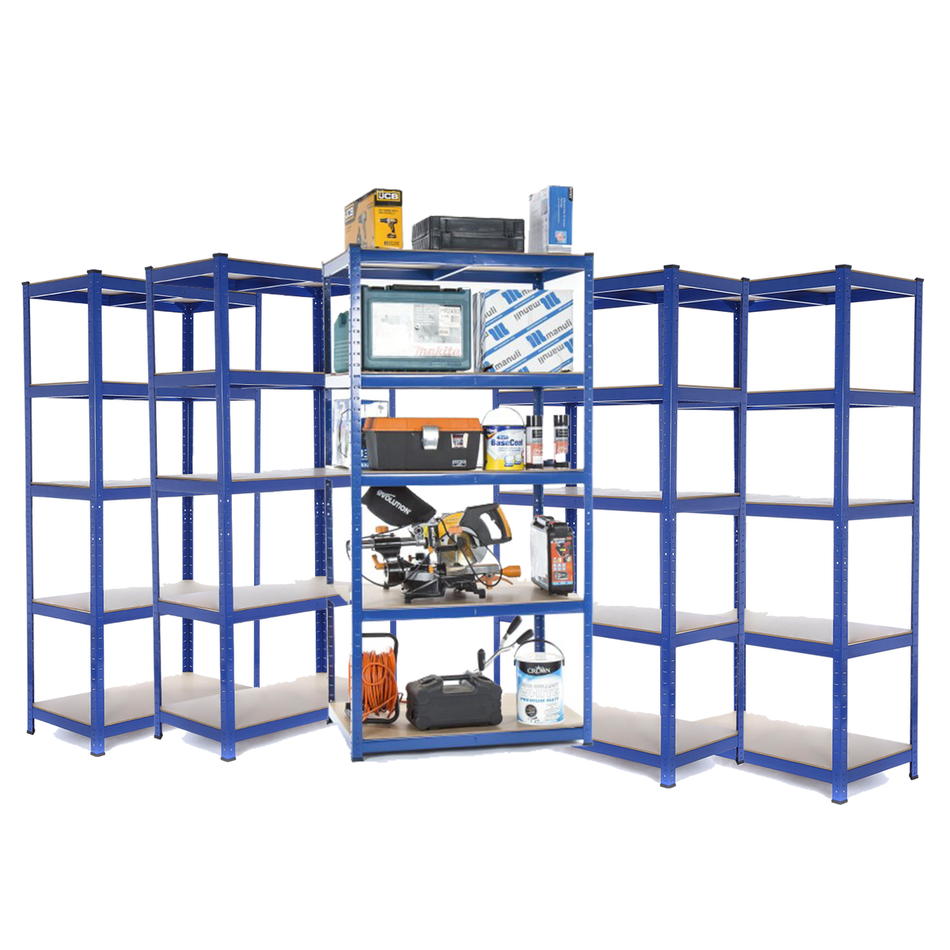 Multi Buy Deal 5 | 10 | 25 Available 1800mm H x 900mm W x 600mm D - Garage Shelving Unit - Racking 5 Levels