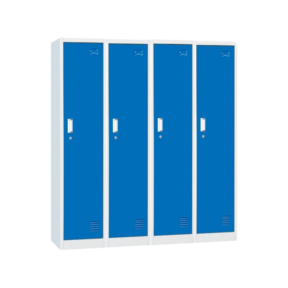 4 X Single Door Steel Locker 1850mm H x 380mm W x 450mm D