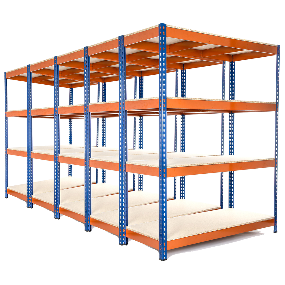 Multi Buy Deal 5 | 10 | 25 Available - 1800mm H x 1500mm W x 600mm D - Heavy Duty Industrial Shelving Unit 4 Levels