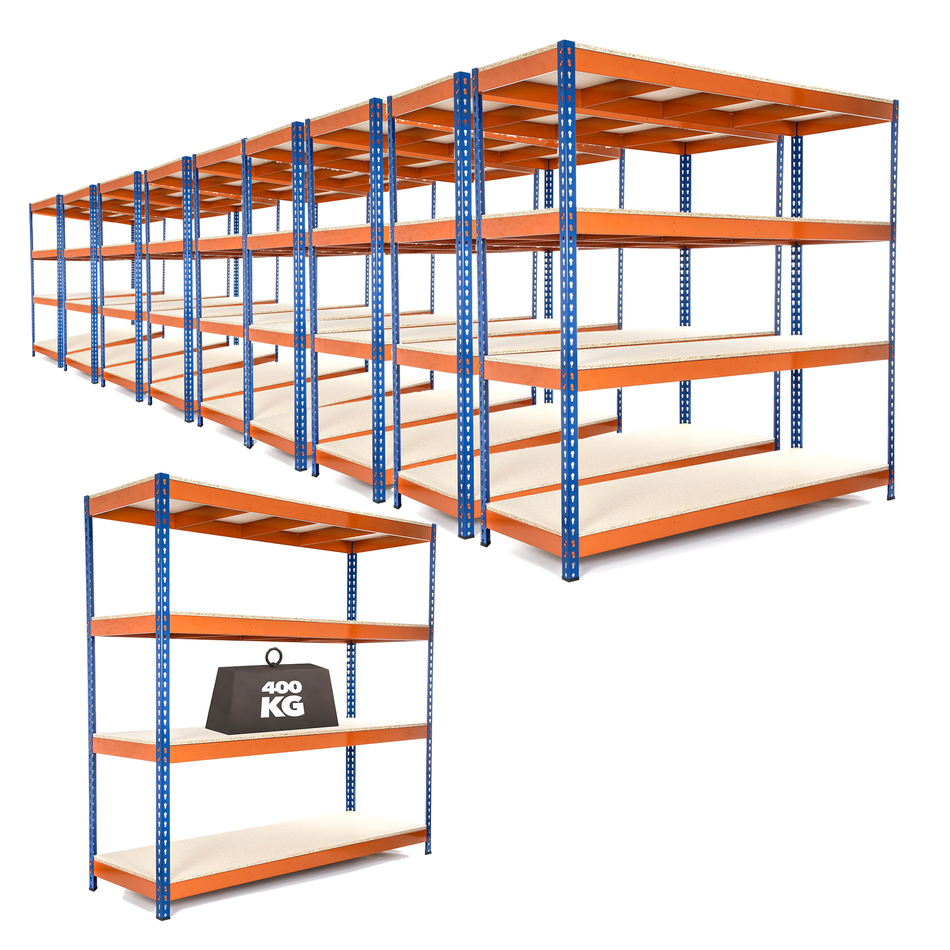 Multi Buy Deal 5 | 10 | 25 Available - 1800mm H x 1800mm W x 600mm D - Heavy Duty Industrial Shelving Unit 4 Levels