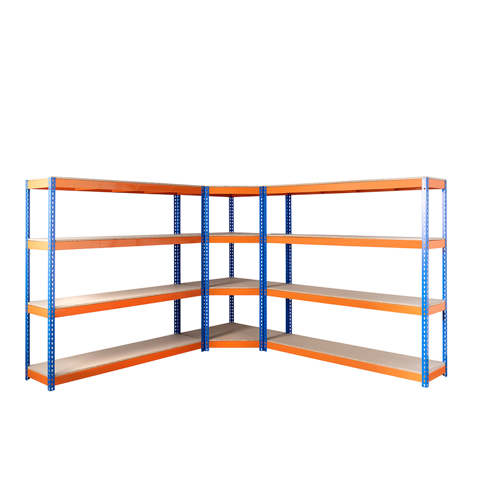 Heavy Duty Shelving/Racking Corner Kit 4 Levels 1800mm H x 1800mm W x 450mm D - 400KG's UDL Per Shelf