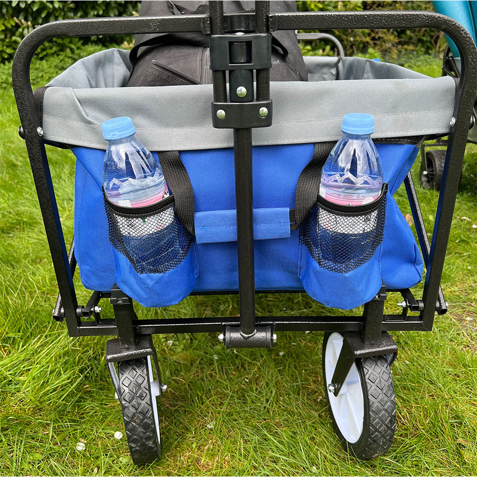 100 Litre Blue Heavy Duty Folding Trolley Festival Cart Holds 100KG – 1130mm H x 980mm W x 530mm D