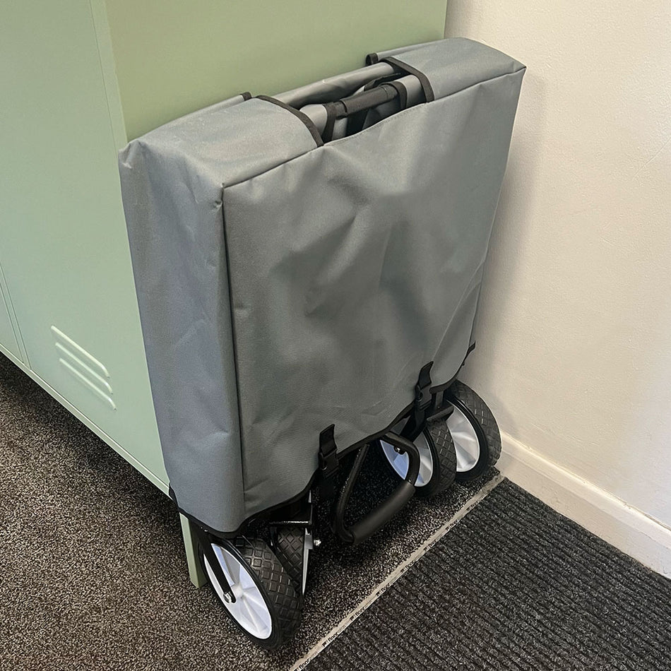 100 Litre Grey Heavy Duty Folding Trolley Festival Cart Holds 100KG – 1130mm H x 980mm W x 530mm D