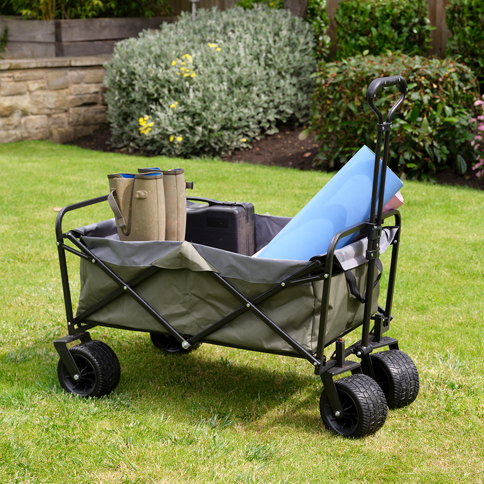 100 Litre Green Heavy Duty Folding Trolley Festival Cart Holds 130KG – 1000mm H x 580mm W x 560mm D